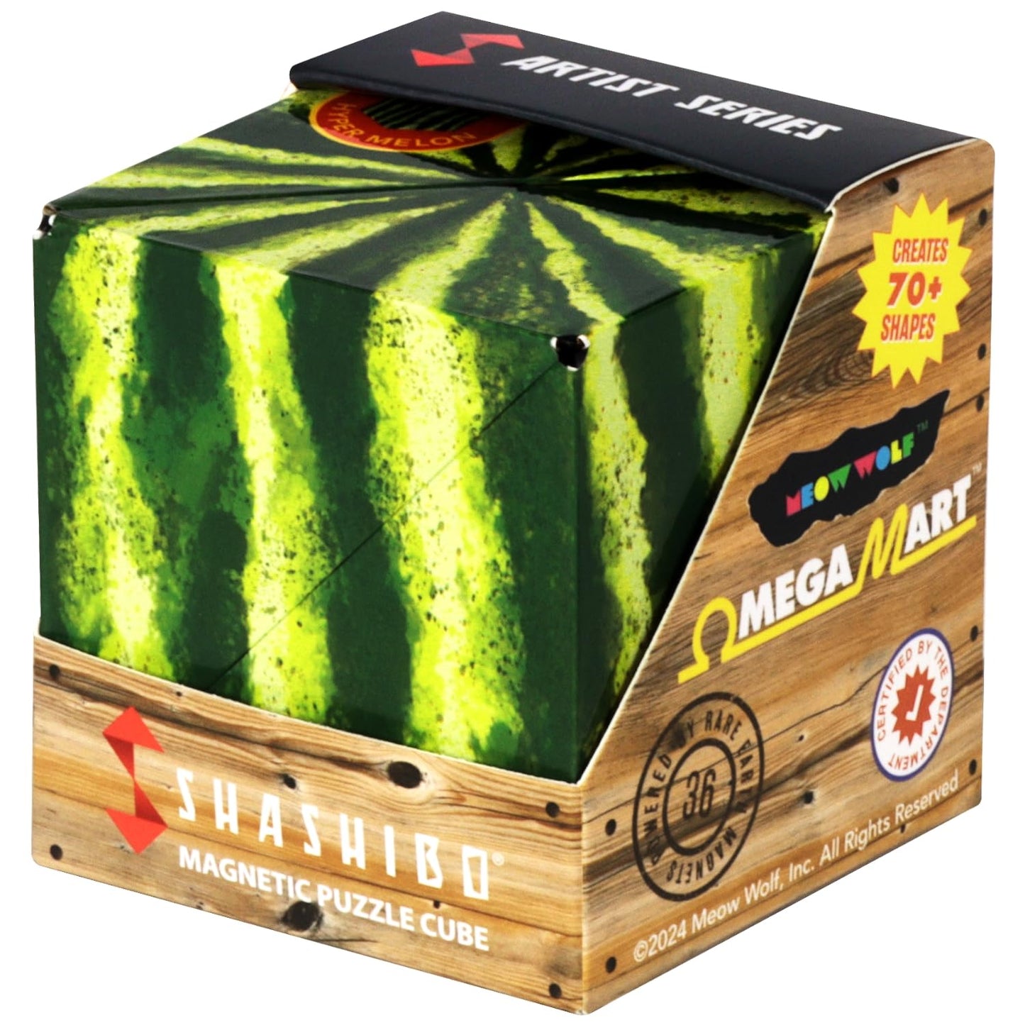 SHASHIBO Shape Shifting Box - STEM Magnetic Fidget Cube That Transforms Into Over 70 Shapes, Download Fun in Motion Toys Mobile App (Mystic Ocean)