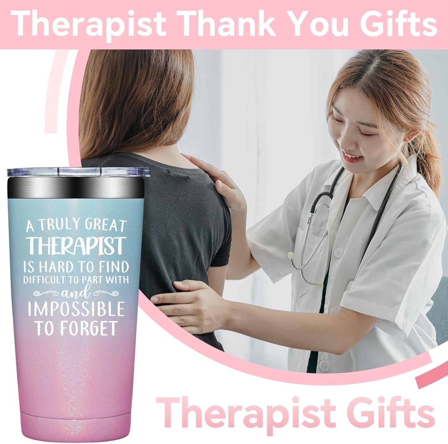 Therapist Gifts - Physical Therapist Gifts for Women - Nurses Week Christmas Gift for Therapy Mental Health Therapists - 20oz Tumbler