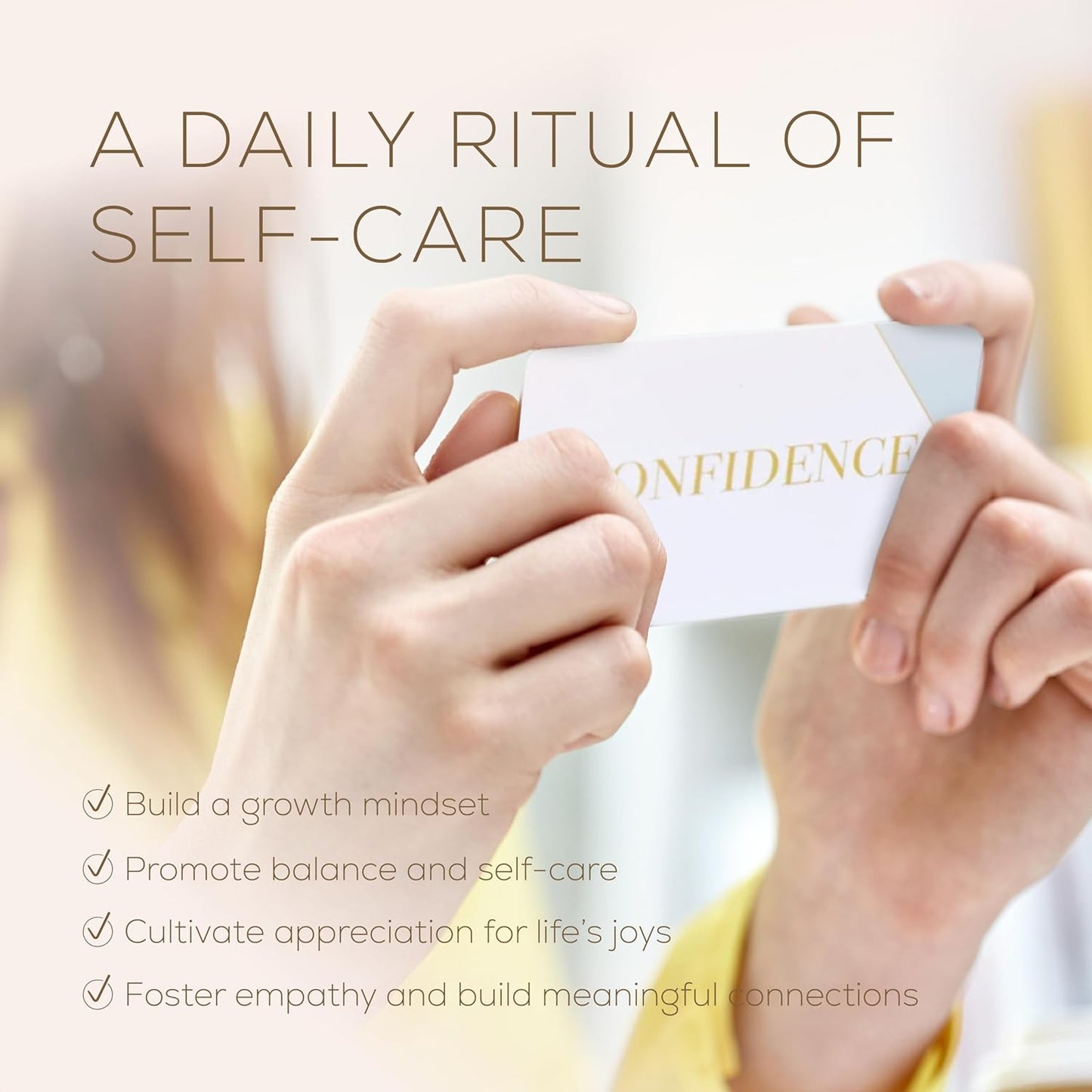 Affirmation Cards for Growth & Positive Mindset | 50 Daily Mindful Manifests - Confidence, Career, Health, Relationships & Gratitude | Inspirational Gifts for Women & Men