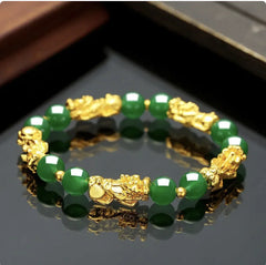 Vietnam Sand Gold Obsidian Bracelet for Men and Women