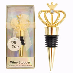 Zinc Alloy Wine Stopper Crystal Wine Champagne Bottle Stopper Vacuum Sealed Wedding Heart Gift  Wine Pourer Stopper