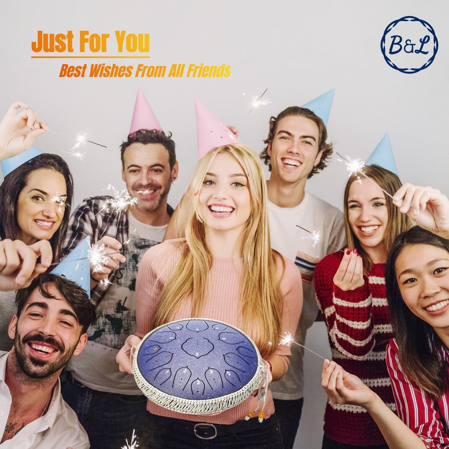 Steel Tongue Drum 14 Inches 15 Notes Hand Pan Drum Rain Drum Percussion for Meditation Yoga Musical Education for Adult& Kids(Lotus Green)