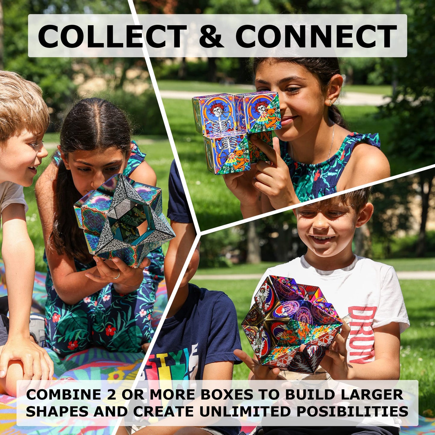 SHASHIBO Shape Shifting Box - STEM Magnetic Fidget Cube That Transforms Into Over 70 Shapes, Download Fun in Motion Toys Mobile App (Mystic Ocean)