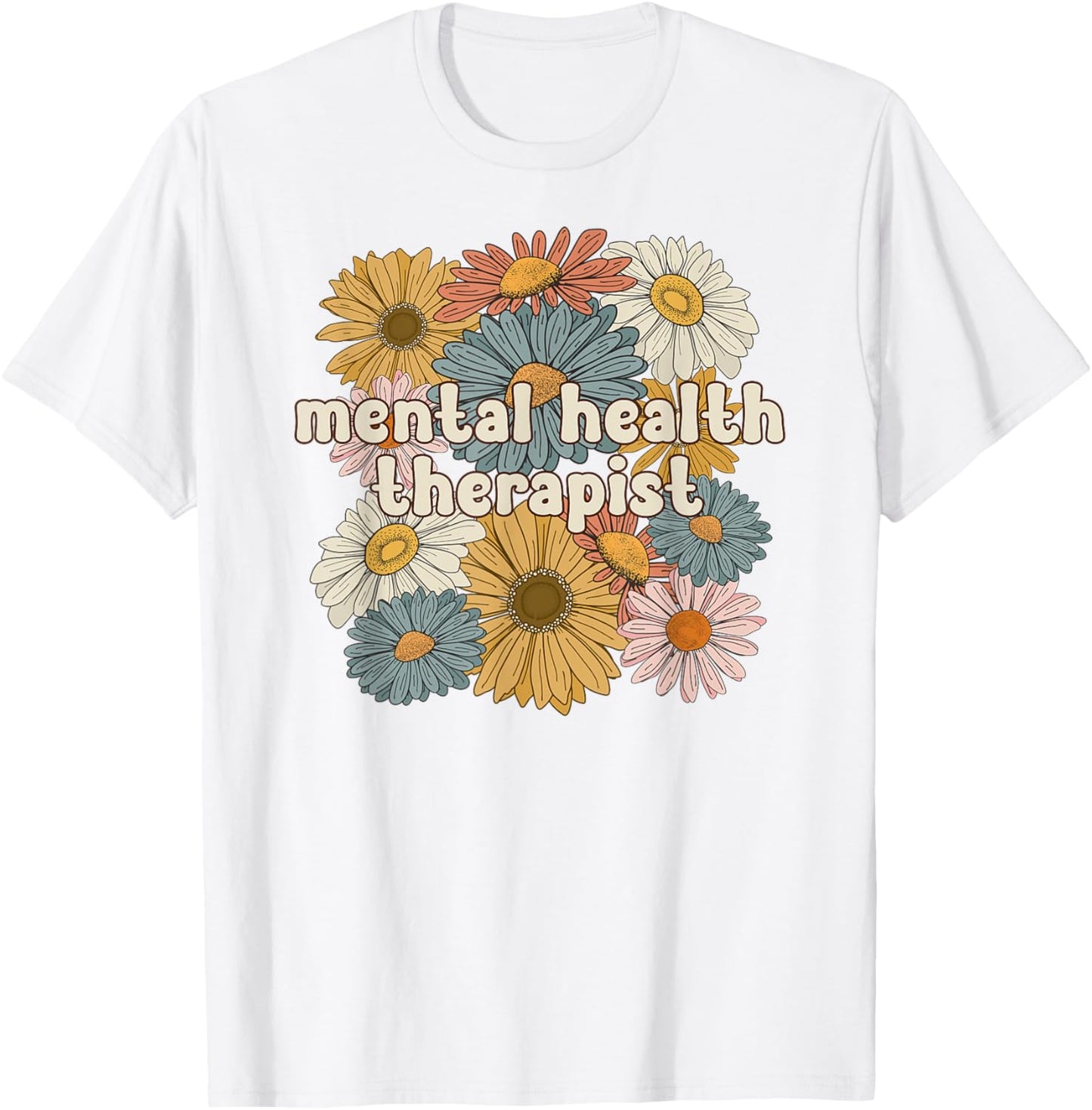Groovy Mental Health Therapist Mental Health Therapy T-Shirt