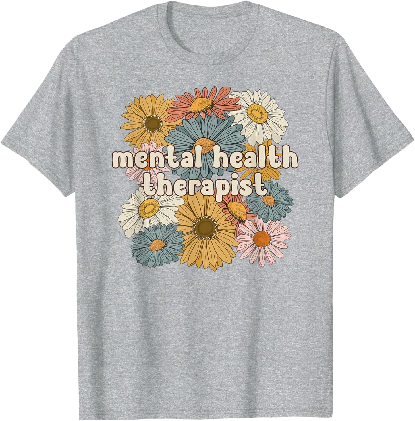 Groovy Mental Health Therapist Mental Health Therapy T-Shirt