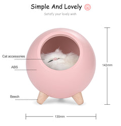 Touch Dimming Kitten Night Light Pet House Atmosphere LED Night Light Cat House Touch Dimming Table Lamp For Kids Bedroom Gifts