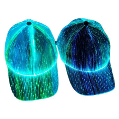 Led Light Up Fiber Optic Cap Led Hat With 7 Colors Luminous Glowing Edc Baseball hat