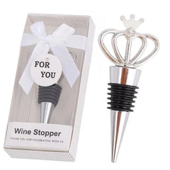 Zinc Alloy Wine Stopper Crystal Wine Champagne Bottle Stopper Vacuum Sealed Wedding Heart Gift  Wine Pourer Stopper