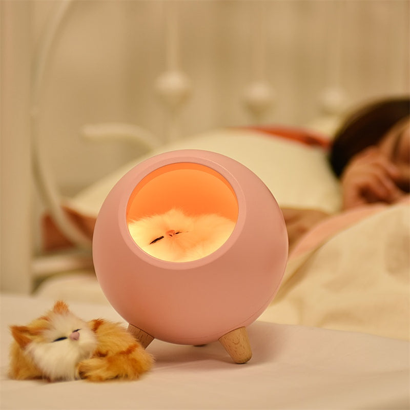 Touch Dimming Kitten Night Light Pet House Atmosphere LED Night Light Cat House Touch Dimming Table Lamp For Kids Bedroom Gifts