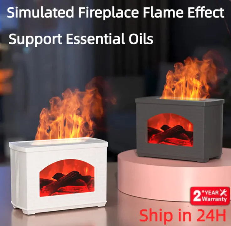 Simulated Fireplace Flame Mist Air Humidifier