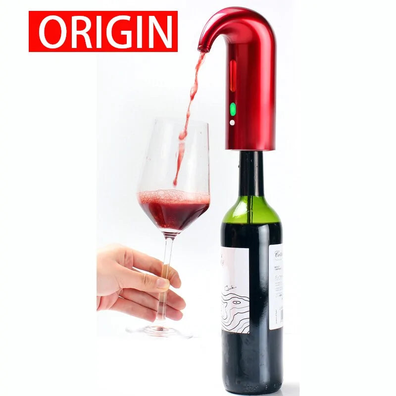 Electric Wine Aerator Pourer, Wine Bottle Opener Best Sellers With Wine Accessories 2024 Premium Wine Decanter Spout Perfect for Wine Lovers, Gift Idea, No leaking, wine preserver - RED