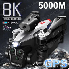 K10 Max Drone Professional 8K 5000M Triple Cameras