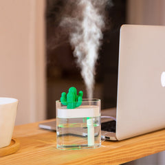 160ML Clear Cactus Ultrasonic Air Humidifier