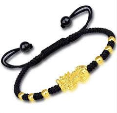 Vietnam Sand Gold Obsidian Bracelet for Men and Women