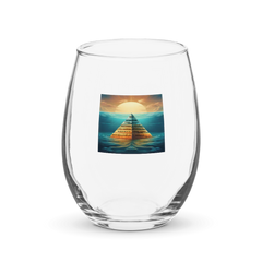 Maslow's Hierarchy Pyramid on Water Stemless Wine Glass (15 oz)